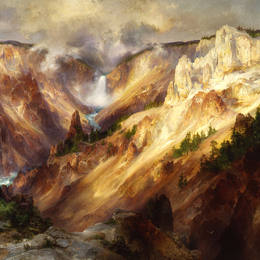 《黄石大峡谷》托马斯·莫兰(Thomas Moran)高清作品欣赏