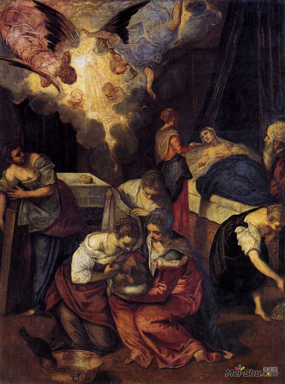 施洗者圣约翰的诞生丁托莱托tintoretto高清作品欣赏