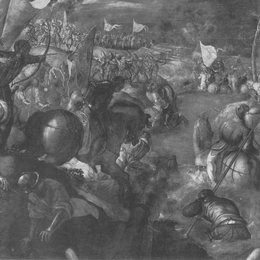 丁托莱托(Tintoretto)高清作品:Francesco II Gonzaga against Charles VIII of France 1495 in