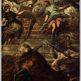 《雅各伯梯》丁托莱托(Tintoretto)高清作品欣赏