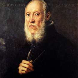 丁托莱托(Tintoretto)高清作品:Portrait of Jacopo Sansovino