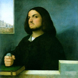 《威尼斯绅士肖像》提香·韦切利奥(Titian)高清作品欣赏