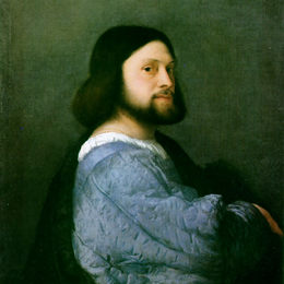 《阿里奥斯托的肖像》提香·韦切利奥(Titian)高清作品欣赏