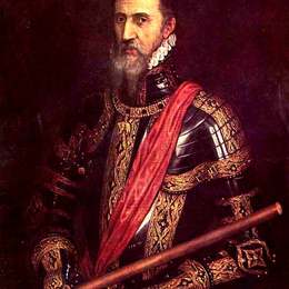 提香·韦切利奥(Titian)高清作品:Portrait of Don Fernando Alvarez of Toledo, Grand Duke of Al