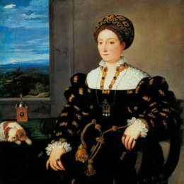 提香·韦切利奥(Titian)高清作品:Portrait of Eleonora Gonzaga