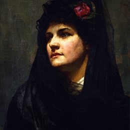 《西班牙美女》汤姆·罗伯茨(Tom Roberts)高清作品欣赏