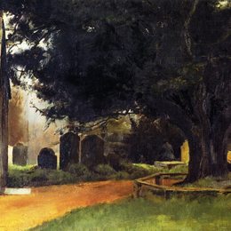 《希灵斯通教堂墓地》汤姆·罗伯茨(Tom Roberts)高清作品欣赏