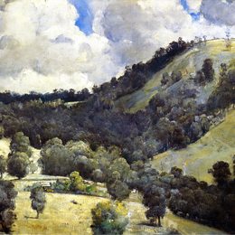 《山坡》汤姆·罗伯茨(Tom Roberts)高清作品欣赏
