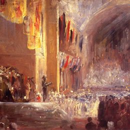 《第一届议会开幕式草图》汤姆·罗伯茨(Tom Roberts)高清作品欣赏