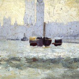 《泰晤士河风光》汤姆·罗伯茨(Tom Roberts)高清作品欣赏