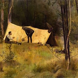 《艺术家的营地》汤姆·罗伯茨(Tom Roberts)高清作品欣赏
