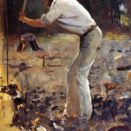 《翻土》汤姆·罗伯茨(Tom Roberts)高清作品欣赏