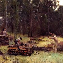 《劈木机》汤姆·罗伯茨(Tom Roberts)高清作品欣赏