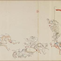 《一百恶魔之夜游行（细节）》土佐光起(Tosa Mitsuoki)高清作品欣赏