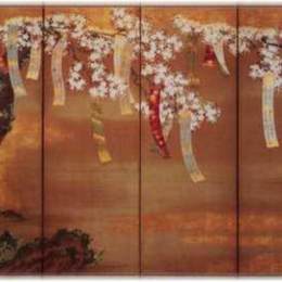 《诗滑樱花》土佐光起(Tosa Mitsuoki)高清作品欣赏