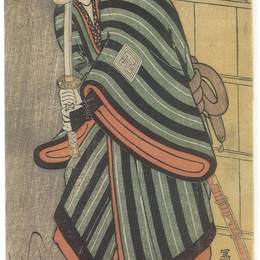 东洲斋写乐(Tōshūsai Sharaku)高清作品:Ichikawa Komazō III as the monk Saihō no Mida Jirō, actual