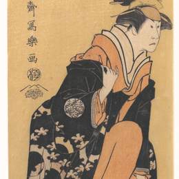 东洲斋写乐(Tōshūsai Sharaku)高清作品:Actor Nakamura Kumetaro II as Minato, the Wife of Yura Hyogo