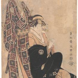 东洲斋写乐(Tōshūsai Sharaku)高清作品:Sagawa Kikunojo III as the Courtesan Katsuragi,and Sawamura