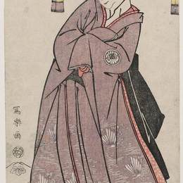 东洲斋写乐(Tōshūsai Sharaku)高清作品:Segawa Tomisaburō II as the ?tomo Familys Maid Waka