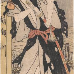 东洲斋写乐(Tōshūsai Sharaku)高清作品:Morita Kanya VIII as Kawachi Kanja, Disguised as Genkaibo