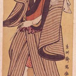 东洲斋写乐(Tōshūsai Sharaku)高清作品:Kabuki Actor Ichikawa Ebizō I as Ranmyaku No Kichi