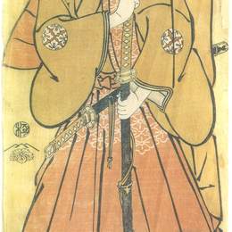 东洲斋写乐(Tōshūsai Sharaku)高清作品:Ichikawa Komazō III as Minase Rokurō Munezumi in a kamishim