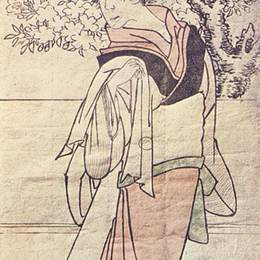 东洲斋写乐(Tōshūsai Sharaku)高清作品:Segawa Yūjirō II as the maid Otowa