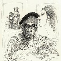 《自画像》藤田嗣治(Tsuguharu Foujita)高清作品欣赏