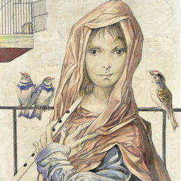 《布雷顿妇女》藤田嗣治(Tsuguharu Foujita)高清作品欣赏