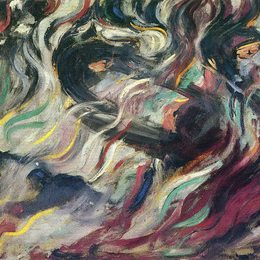 《心境：告别》翁贝托·薄邱尼(Umberto Boccioni)高清作品欣赏