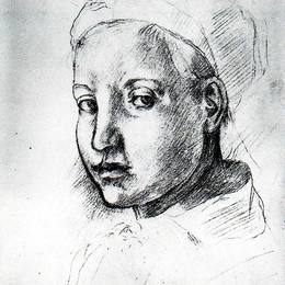 翁贝托·薄邱尼(Umberto Boccioni)高清作品:Study from Pontormo