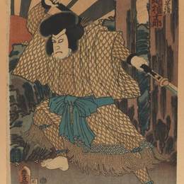 《歌舞伎演员川端康成》歌川国贞(Utagawa Kunisada)高清作品欣赏