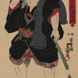 歌川国贞(Utagawa Kunisada)高清作品:Sumo wrestler Somagahana Fuchiemon