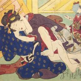 《楼梯下》歌川国贞(Utagawa Kunisada)高清作品欣赏