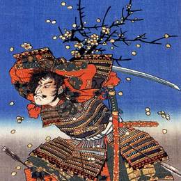 歌川国芳(Utagawa Kuniyoshi)高清作品:Kajiwara Genda Kagesue for Umegae