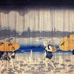 《大雨》歌川国芳(Utagawa Kuniyoshi)高清作品欣赏