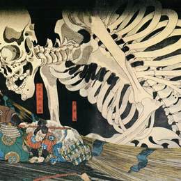 《骨瘦如柴》歌川国芳(Utagawa Kuniyoshi)高清作品欣赏