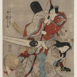 歌川国芳(Utagawa Kuniyoshi)高清作品:Saitogo Kunitake, Japanese actor