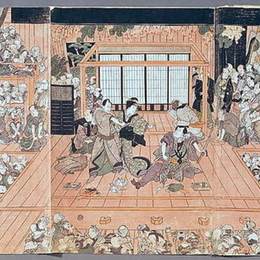 《剧院内部》目歌川豊国二代(Utagawa Toyokuni II)高清作品欣赏