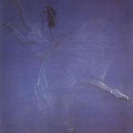 《芭蕾舞曲中的安娜·巴甫洛娃》瓦伦丁·谢罗夫(Valentin Serov)高清作品欣赏