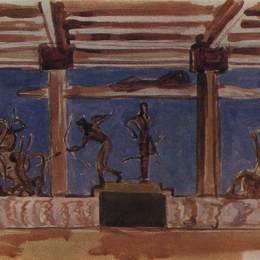 《阿波罗和戴安娜殴打孩子》瓦伦丁·谢罗夫(Valentin Serov)高清作品欣赏