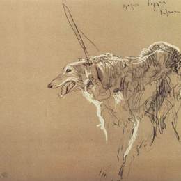 《猎犬》瓦伦丁·谢罗夫(Valentin Serov)高清作品欣赏