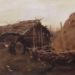 《干草堆》瓦伦丁·谢罗夫(Valentin Serov)高清作品欣赏
