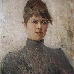 瓦伦丁·谢罗夫(Valentin Serov)高清作品:Portrait of actress M.Ya.Van-Zandt, in a marriage Cherinova