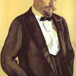 《阿列克谢莫罗佐夫的肖像》瓦伦丁·谢罗夫(Valentin Serov)高清作品欣赏
