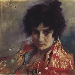 《未知的肖像》瓦伦丁·谢罗夫(Valentin Serov)高清作品欣赏