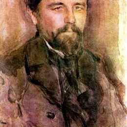 《安东·契诃夫的肖像》瓦伦丁·谢罗夫(Valentin Serov)高清作品欣赏