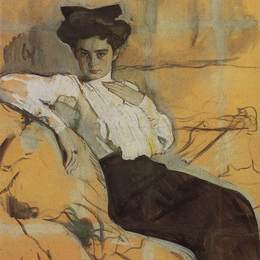 《亨丽埃塔·吉尔斯曼画像》瓦伦丁·谢罗夫(Valentin Serov)高清作品欣赏