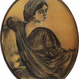 《亨丽埃塔·吉尔斯曼画像》瓦伦丁·谢罗夫(Valentin Serov)高清作品欣赏