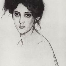 瓦伦丁·谢罗夫(Valentin Serov)高清作品:Portrait of Izabella Grunberg